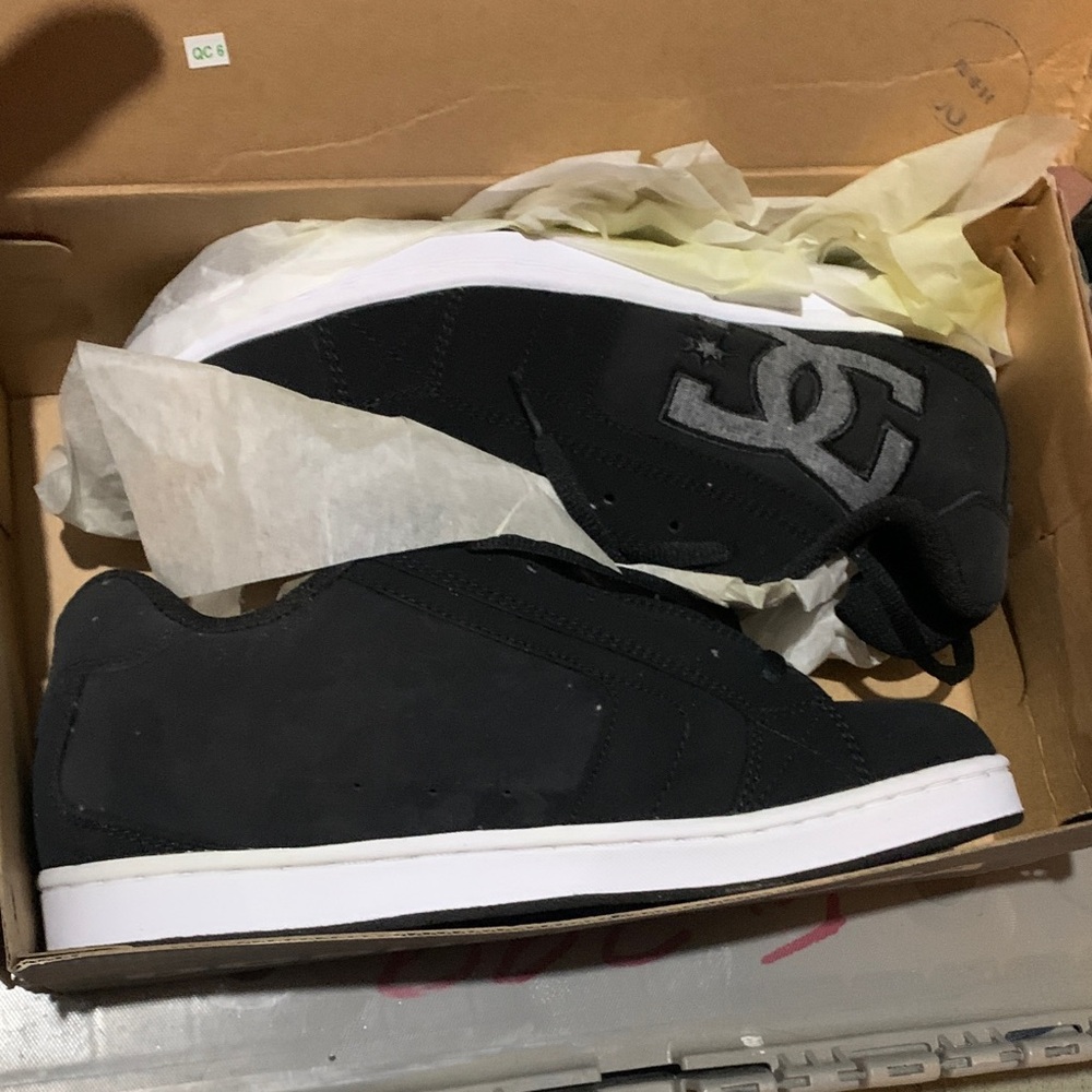 DC Men's Black and White Sneakers